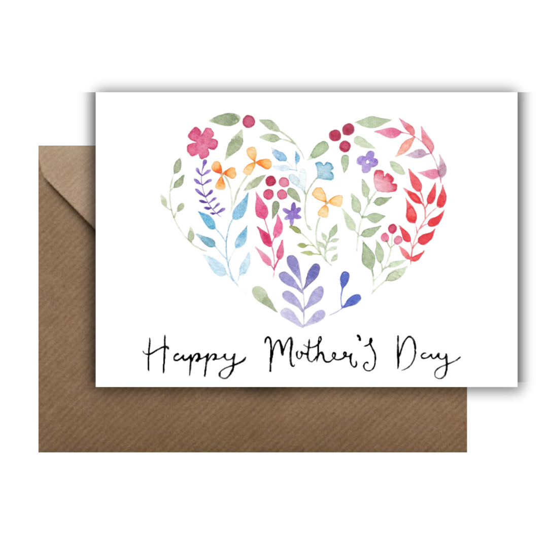 Watercolour Mother’s Day card