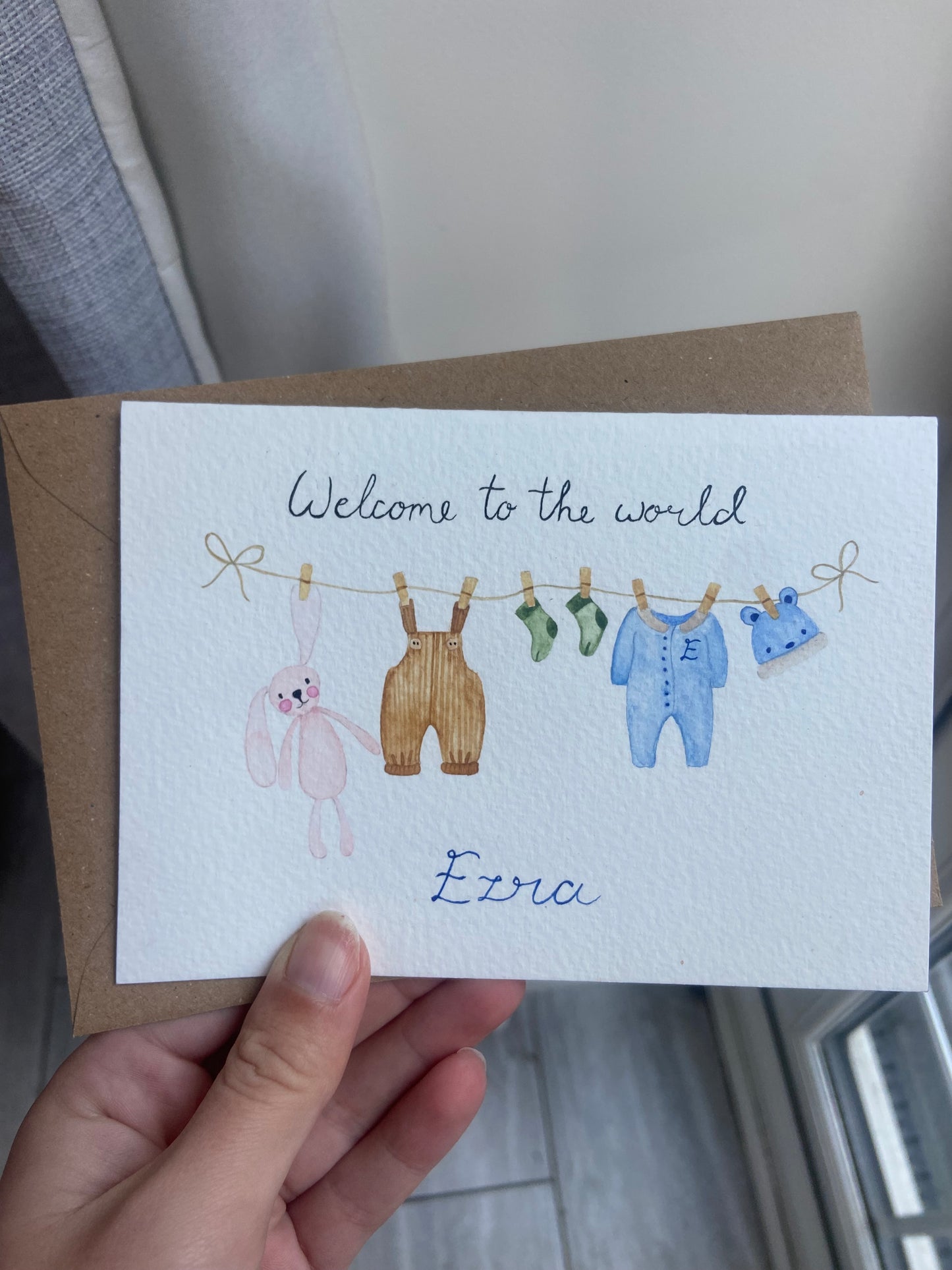 Custom new baby card
