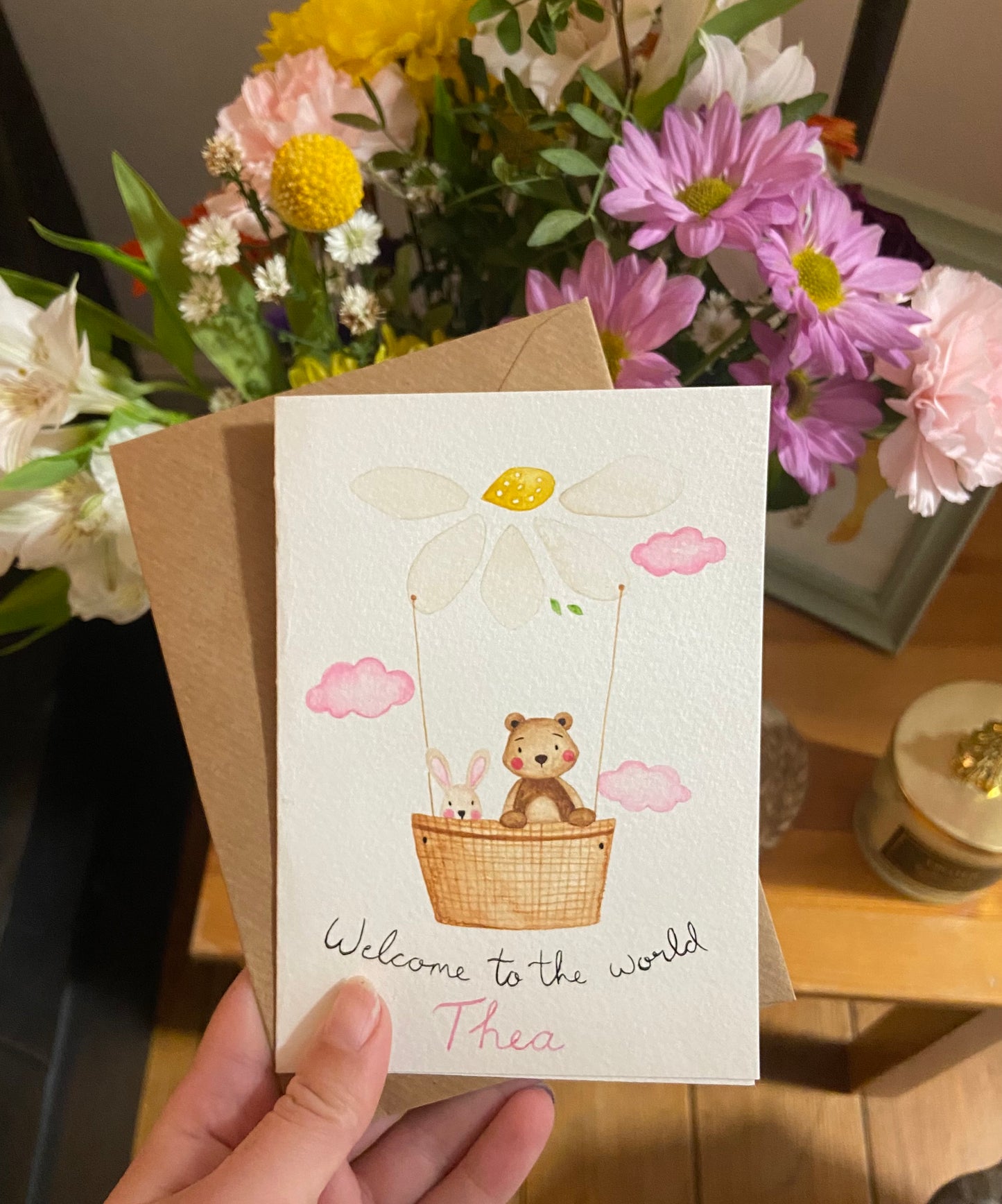 Custom new baby card
