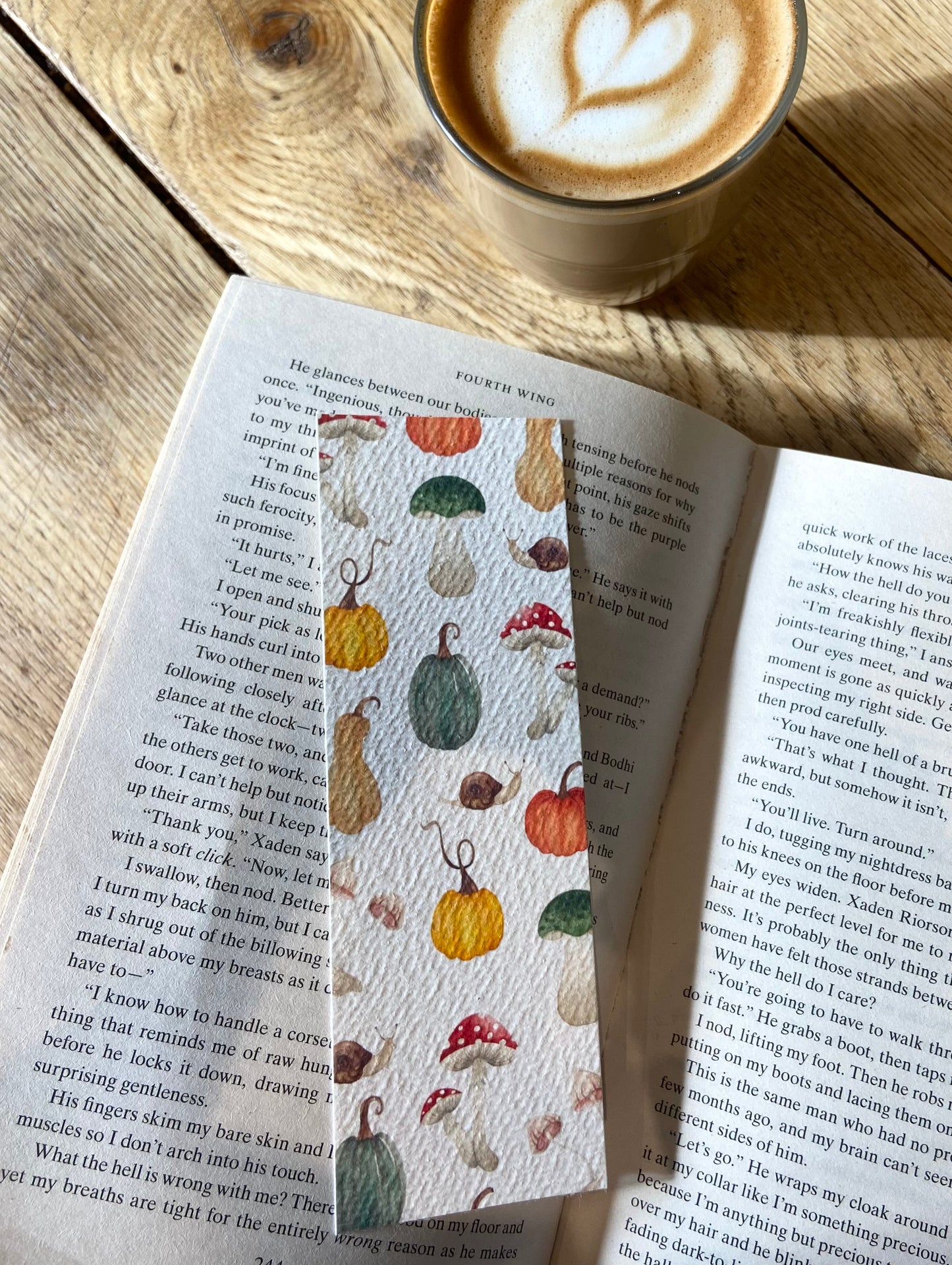 Pumpkin and mushroom bookmark